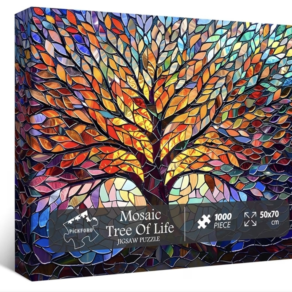 Mosaic Tree of Life Jigsaw Puzzle - 1000 Pieces